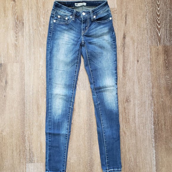 Levi’s Denim Jean Legging Jeggings Med Wash Skinny Stretchy, 23" waist - Picture 2 of 15